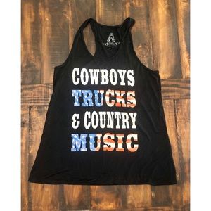 Black American Flag tank top